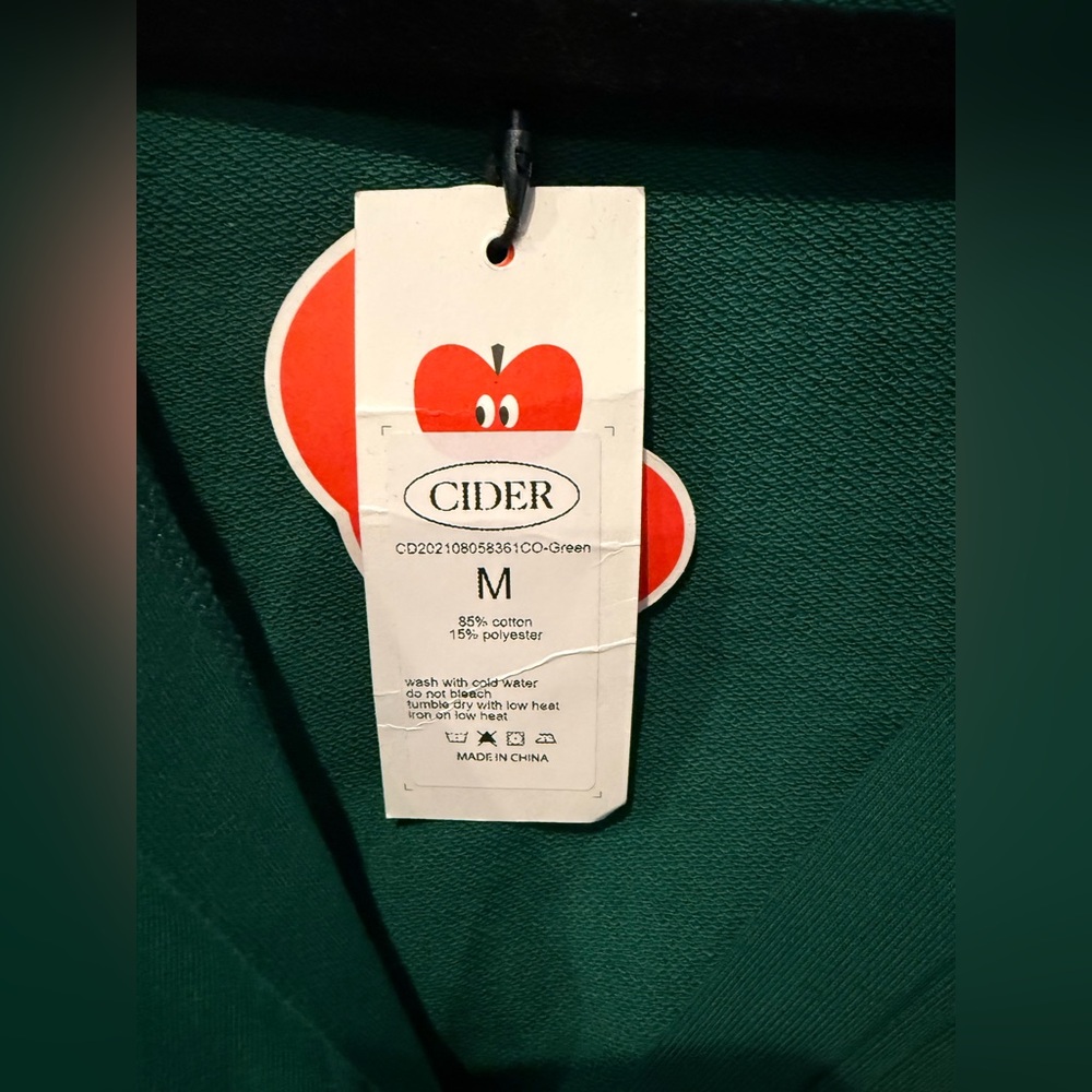 Cider Emerald Green Cropped Hooded Corset Zip-Up Top - Picture 4 of 5